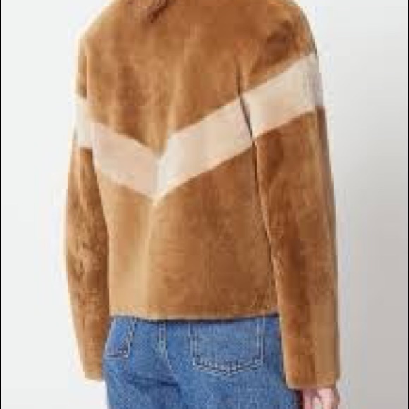 Sandro Cropped Sheepskin Jacket - Picture 4 of 8